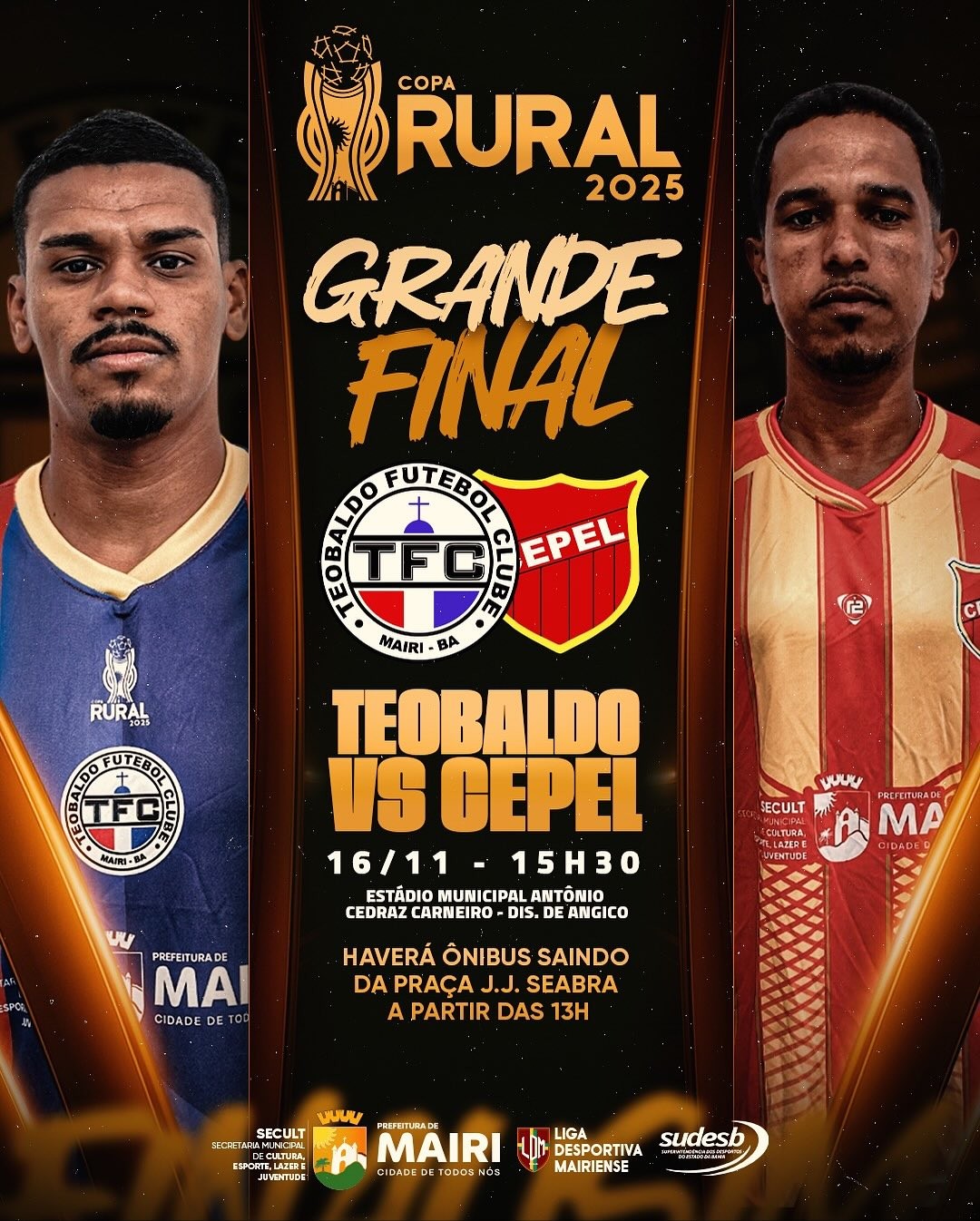 Teobaldo e Cepel disputam a Final da Copa Rural 2025 neste domingo