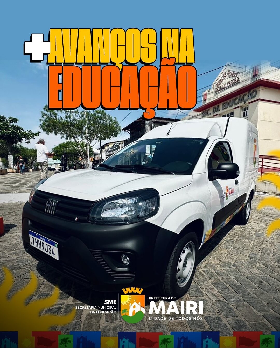 Prefeitura de Mairi entrega novo veículo para fortalecer a Secretaria Municipal de Educação